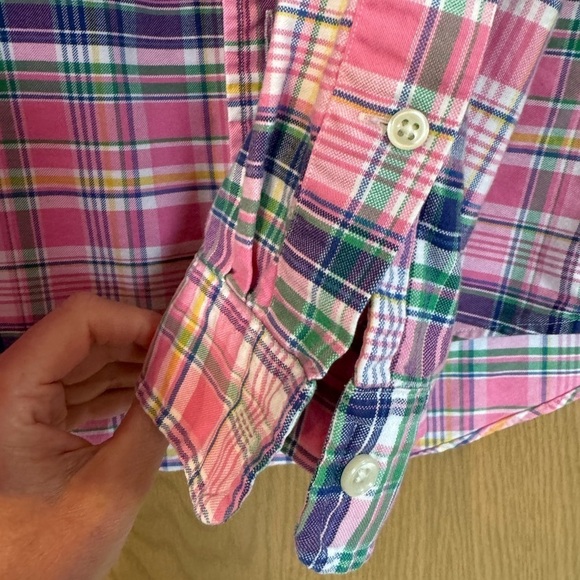 Ralph Lauren Cotton Plaid Button Down Shirt / large - Picture 7 of 12